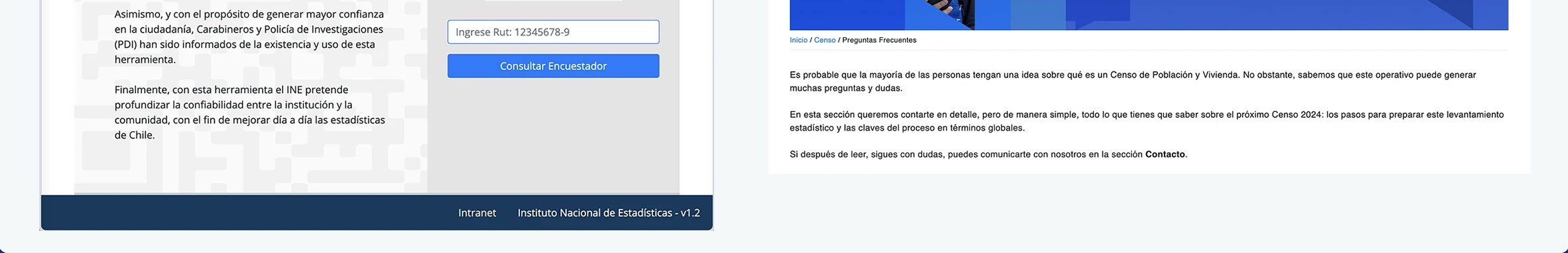 Interviewer verifier with no return navigation