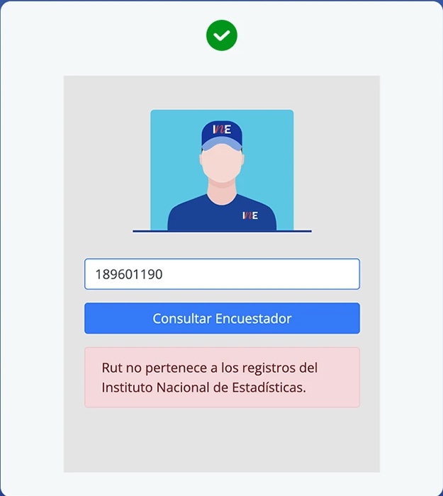 Interviewer verifier error message